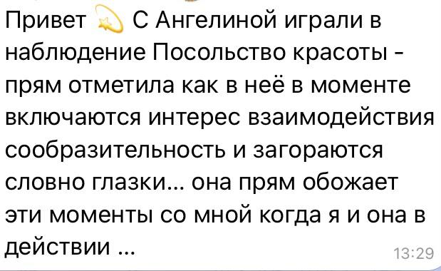 Отзыв мамы про игру наблюдение Посольство красоты с Ангелиной